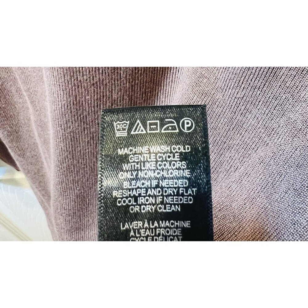 Adrianna Papell Solid Raw Edge Boat Neck Ribbed XL Antique Copper Color Brown - Picture 7 of 8